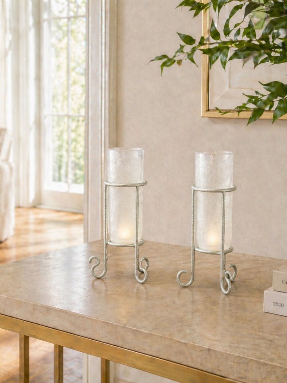 Elegant Frosted Glass Table Decor Set